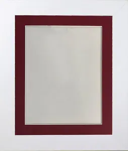 Metro White Frame with Red Mount 45 x 30CM Image Size 14 x 8 Inch