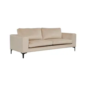 Bolero Sofa , 3,seater , Beige Velvet