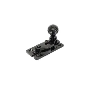 Sash Heritage Claw Fastener with Reeded Knob (Locking) - Black