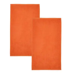 Quick Dry Cotton Bath Sheet (Set of 2) Orange