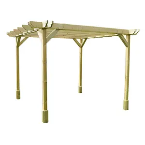 Double Premium Pergola - Wood - L360 x W480 x H270 cm - Light Green