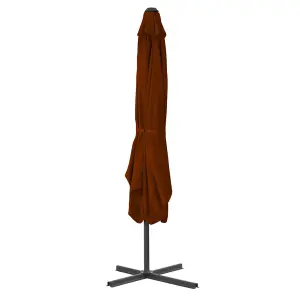 Berkfield Outdoor Parasol with Steel Pole Terracotta 250x250x230 cm