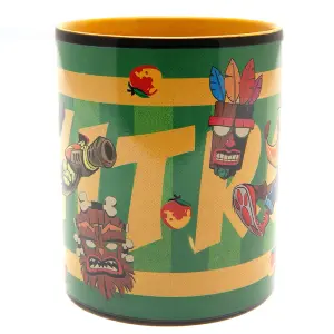 Crash Bandicoot Mega Heat Changing Mug Black/Orange/Green (One Size)