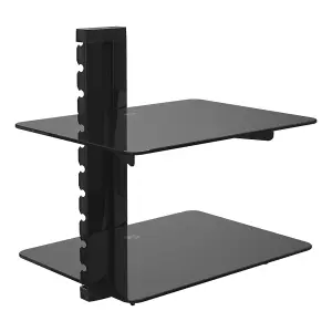 AVF Double Shelf AV Shelving Black