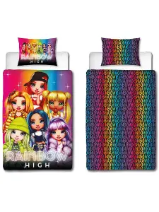 Rainbow High Glow Single Duvet Cover Set