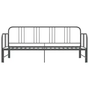 Berkfield Pull-out Sofa Bed Frame Grey Metal 90x200 cm