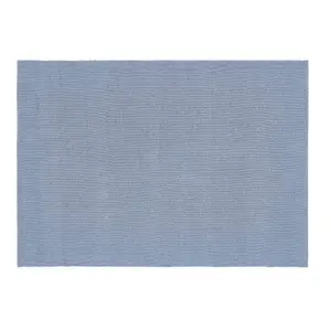 Woven Indoor Outdoor Washable Plain Reversible Rug Denim Blue - 120cm x 170cm