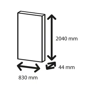 Exmoor Unglazed Flush MDF Oak veneer Internal Sliding Door, (H)2040mm (W)826mm