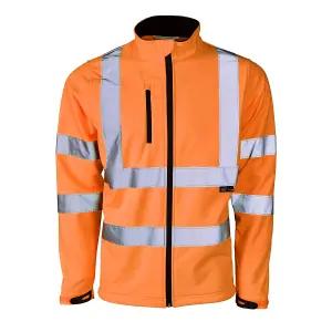 Hi-Vis Orange Soft Shell Jacket-Medium