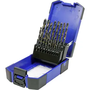 19 Piece HSS Tri-Point M2 Drill Bit Set with Self-Centring Tips - Perfect for Precision Drilling