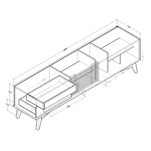 BAY TV Cabinet Engineered Wood