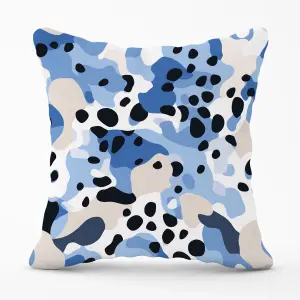 Blue Camouflage Pattern Cushions 60cm x 60cm