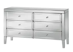 Birlea Valencia 6 Drawer Chest Mirrored