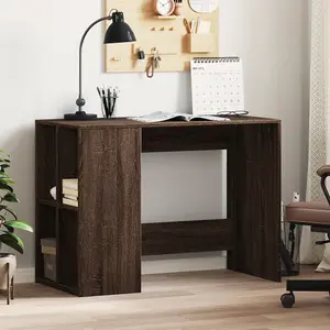 Berkfield Desk Brown Oak 102x50x75 cm Engineered Wood