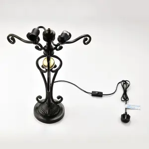 BELOFAY Real Tiffany Stained Glass Handmade Table Lamps for Living Room, 16" Wide, 30" Height