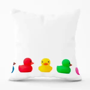 Coloured Rubber Ducks Cushions 45cm x 45cm