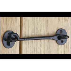 EAI - QUALITY Cast Iron Cabin Hook - 10 inch - Black