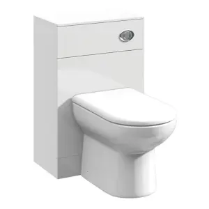 Dezine Velvare 600mm Gloss White WC Unit (300mm deep)