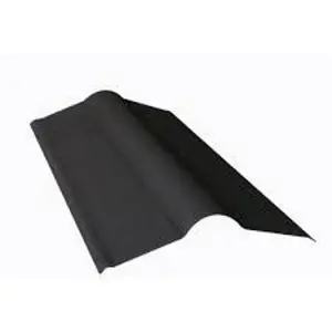 PACK OF 5 (Total 5 Units) - Premium Bitumen Black Ridge Roof Sheet - 1000mm x 200mm (875mm Cover)