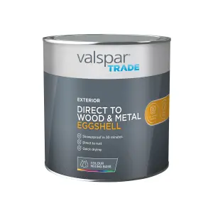 Valspar Trade Exterior Metal & wood Eggshell Paint, Base 4, 2.5L