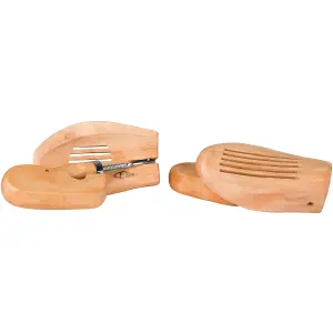 Shoe Stretcher 2 Pairs - made of lotus wood, for women's and men's shoes - brown