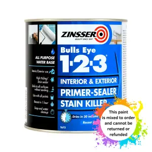 Zinsser Bulls Eye 123 Primer Mixed Colour Ral 4003 1L