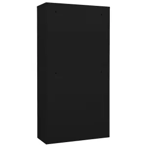 Berkfield Office Cabinet Black 90x40x180 cm Steel