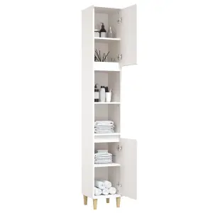 Berkfield Bathroom Cabinet White 30x30x190 cm Engineered Wood