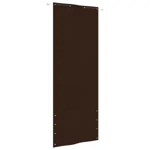 Berkfield Balcony Screen Brown 80x240 cm Oxford Fabric