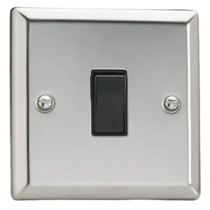 Varilight 1-Gang 10A 1- or 2-Way Rocker Switch Chrome