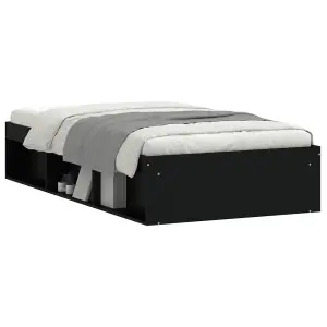 Berkfield Bed Frame Black 100x200 cm