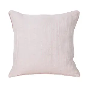 Hopelynn Striped Square Throw Cushion Blush Pink