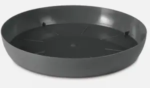 Round Plastic Water Plant Pot Saucer Trays Anthracite  22cm