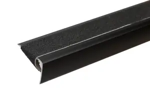 Anodised aluminium anti non slip stair edge nosing trim 900mm x 41mm x 26,6mm A44 black