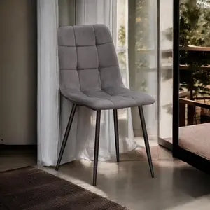 Eyre Upholstered Dining Chair Grey