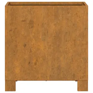 Berkfield Planter with Legs Rusty 32x30x33 cm Corten Steel