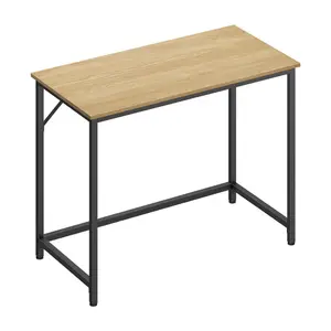 Jana Desk Atural Oak/Black / 76cm H x 80cm W x 50cm D