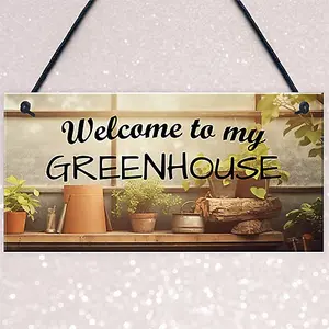 Red Ocean Novelty Greenhouse Sign Garden Sign Summerhouse Shed Sign Home Decor Gift Gardening Gift