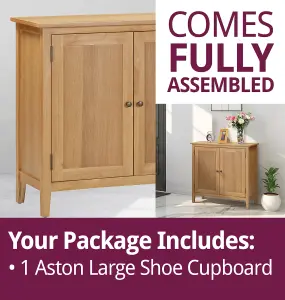 Hallowood Furniture Aston Large Shoe Cupboard