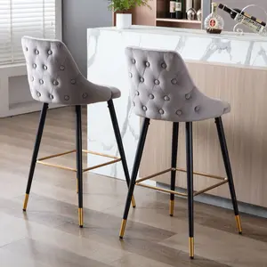 77cm Stool (Set of 2) Grey