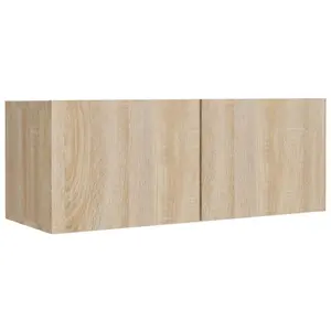 Berkfield 4 Piece TV Cabinet Set Sonoma Oak Engineered Wood