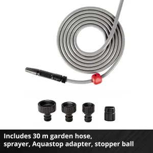 Einhell Li 18v Retractable Hose Reel with 30m Hose Wall Mounted + 2.5AH Kit