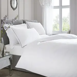 Cotton Solid Colour Duvet Cover with Pillowcases White / Single Duvet Cover + 1 Pillowcase