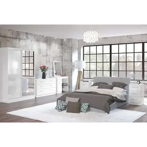 Birlea Lynx 3 Door 2 Drawer Wardrobe With Mirror White