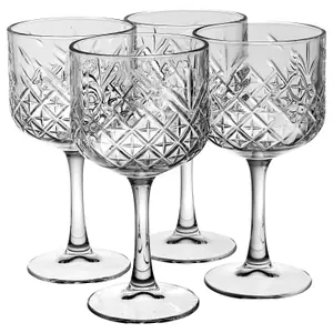 Queensway Home & Dining 500ml Large Cocktail Drinking Glasses Wine Martini Long Stem Set of 4