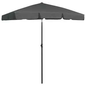 Berkfield Beach Umbrella Anthracite 180x120 cm