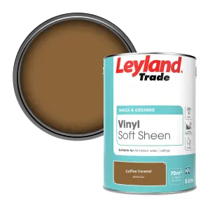 Leyland Trade Vinyl Soft Sheen Walls & Ceilings Emulsion Paint Coffee Caramel (PPG15-02) - 5L