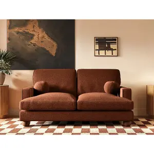 Solace+Co Addison 2 Seater Chenille Sofa - Burnt Orange