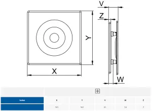 Awenta 100mm Standard ORION Extractor Fan White ABS Front Panel Wall Ceiling Ventilation