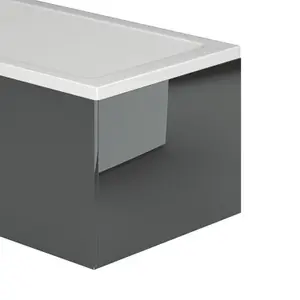 Novela Anthracite L-Shape End Bath Panel - 700mm